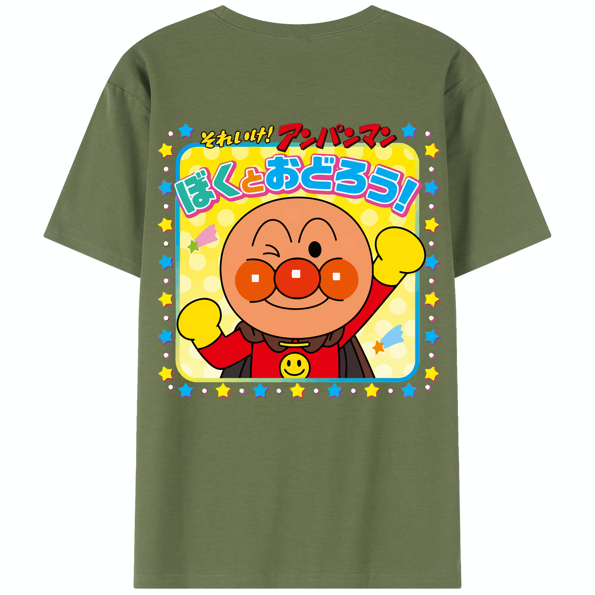 （画像用） アンパンマン Anpanman 綿100％半袖Tシャツ（背面プリント）